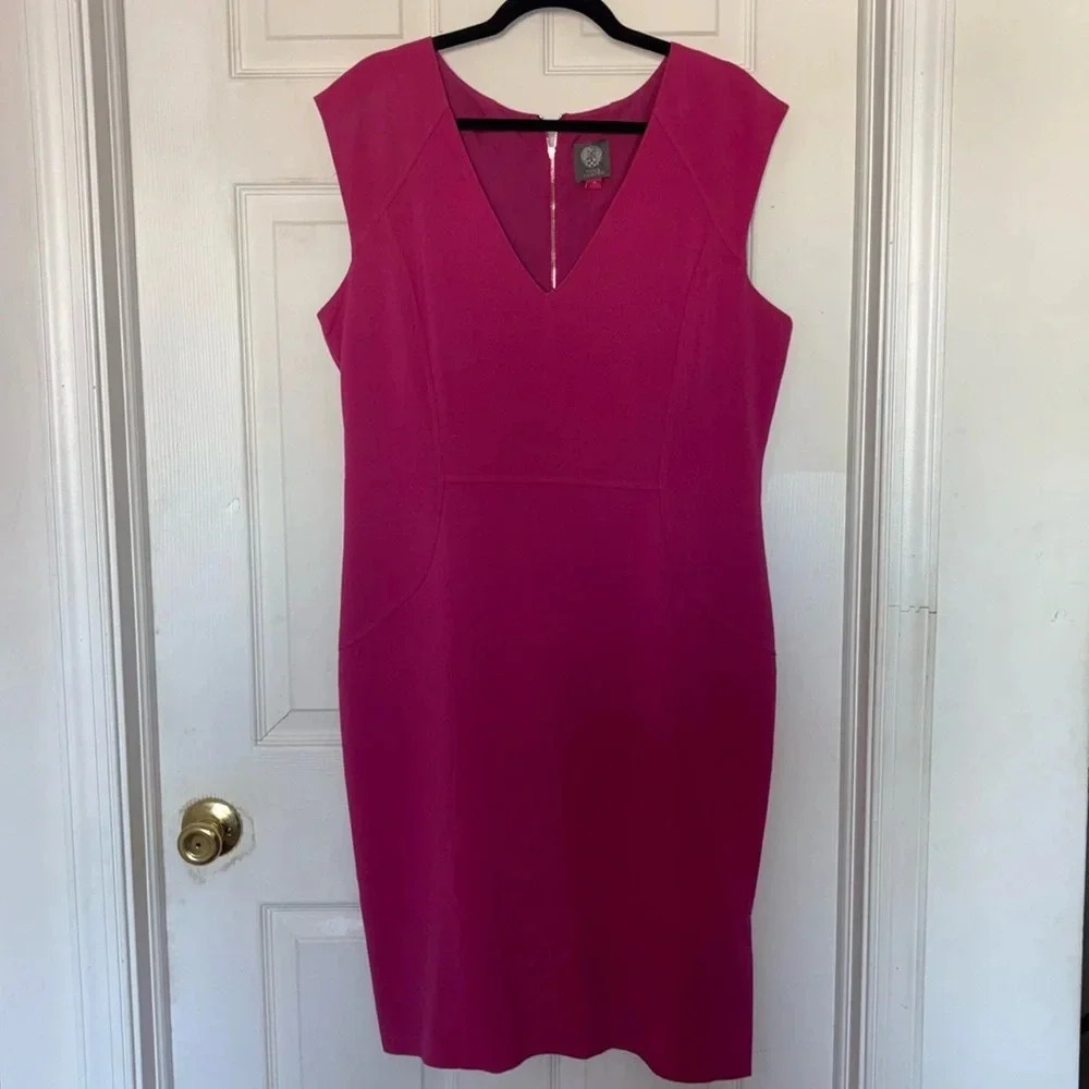Vince Camuto Fuchsia Pink Cocktail Dress Size 16